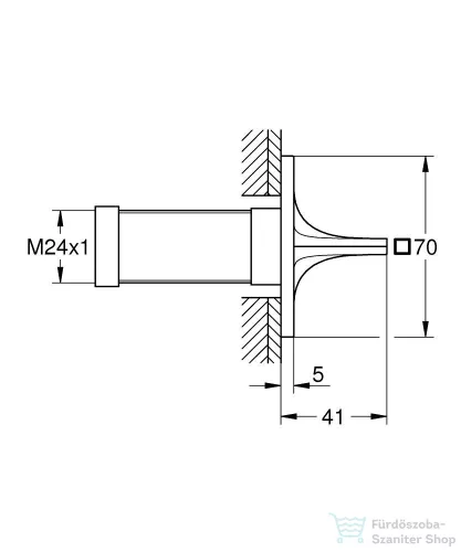 Grohe Allure csempeszelep fogantyú belső szelep nélkül,Brushed Hard Graphite 19334AL1