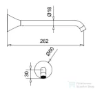 Bugnatese ORION 26 cm-es kádtöltő,króm 19344CR