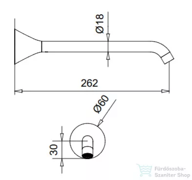 Bugnatese ORION 26 cm-es kádtöltő,króm 19344CR