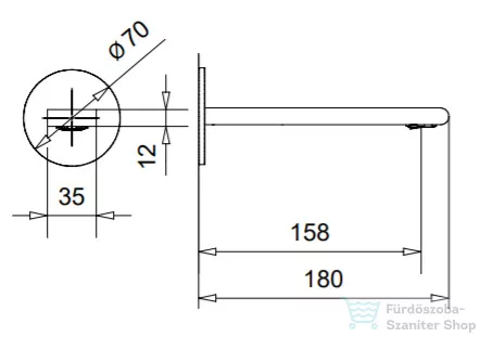 Bugnatese SIMPLE 16 cm-es kádtöltő,króm 19348CR