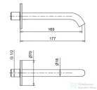 Bugnatese minimal 17 cm-es kádtöltő,króm 19365CR