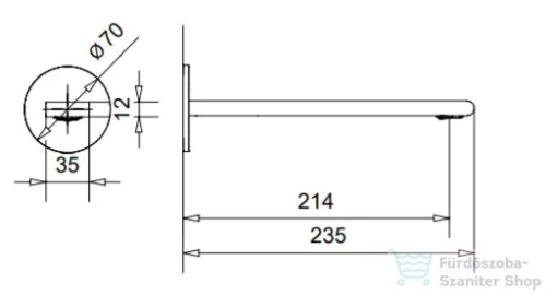 Bugnatese SIMPLE 21,4 cm-es kádtöltő,króm 19366CR