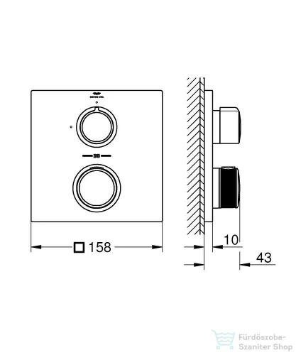 Grohe ALLURE falsík alatti termosztát 1 fogyasztóhoz,Brushed Warm Sunset 19380DL2