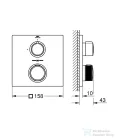 Grohe ALLURE falsík alatti termosztát 1 fogyasztóhoz,Brushed Cool Sunrise 19380GN2