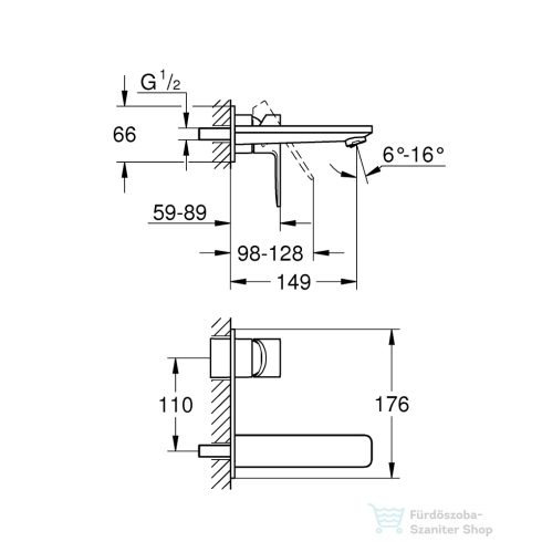 GROHE Lineare 2-lyukas mosdócsaptelep M-méret 19409001
