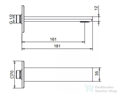 Bugnatese ATELIER 16 cm-es kádtöltő,króm 19411CR