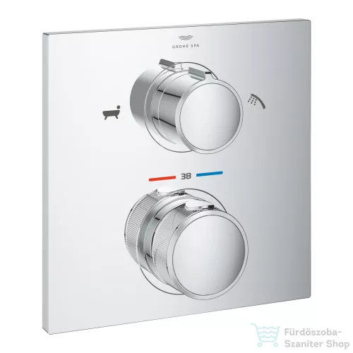 Grohe ALLURE falsík alatti termosztátos csaptelep 2 fogyasztóhoz,Króm 19446002