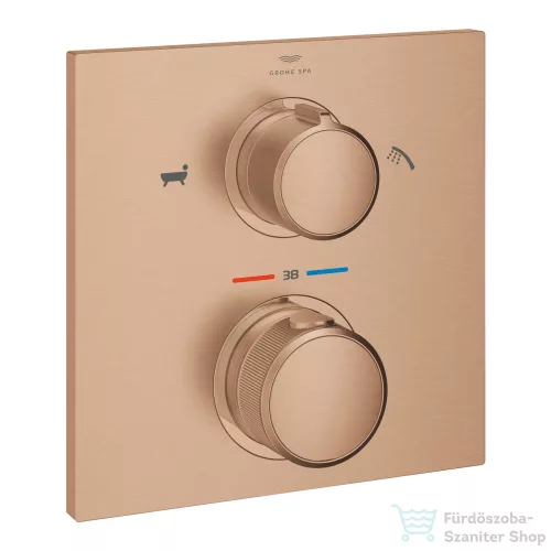 Grohe ALLURE falsík alatti termosztátos csaptelep 2 fogyasztóhoz,Brushed Warm Sunset 19446DL2