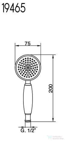 Bugnatese  Kézi zuhanyfej olympia króm színben 19465