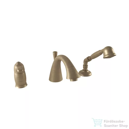 Bugnatese LEM 3 üléses kádtöltő csaptelep, zuhanyszettel, matt bronz 1950BO