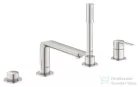 Grohe Lineare 4-lyukú perembe építhető kádtöltő csaptelep, supersteel 19577DC1