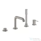 Grohe ESSENCE 4-lyukas kádtötő csaptelep, zuhanyszettel, Steel 19578DC1