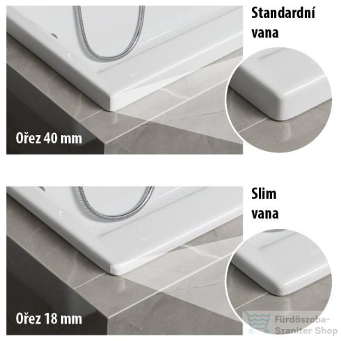 Sapho POLYSAN TRIANGL L kád, 180x120x50cm (19611S)