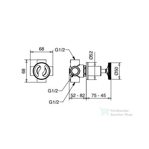 Bugnatese Millenovecinquanta falsík alatti zuhanyváltó 2 fogyasztóhoz belső egységgel,grafit 19664GF