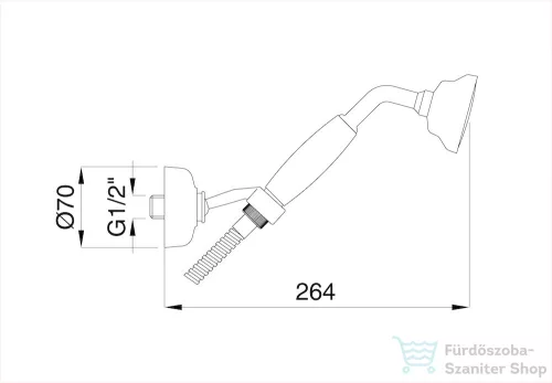 Bugnatese 1 funkciós zuhanyszett,króm/arany 19701CRDO