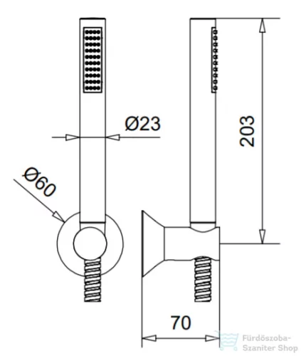 Bugnatese Orion zuhanyszett tartóval,szálcsiszolt nikkel 19704NS
