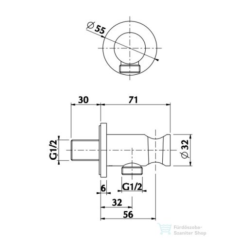 Bugnatese Kirvy Steel gégecsőcsatlakozós zuhanyszett rozsdamentes acél 19705AC