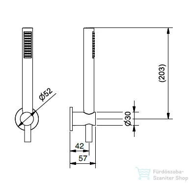 Bugnatese zuhanyszett fix tartóval,matt fehér 19706BI