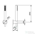Bugnatese zuhanyszett fix tartóval,matt bronz 19706BO
