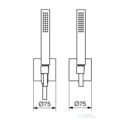 Bugnatese  Zuhanyszett csapokhoz, fekete 19710NE