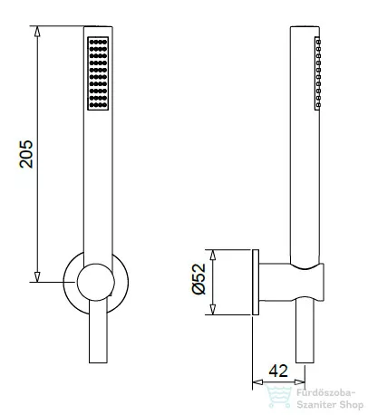 Bugnatese  Zuhanyszett century, flat csapokhoz króm színben 19715