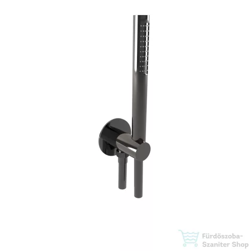 Bugnatese gégecső csatlakozós zuhanyszett,PVD fekete 19716PT