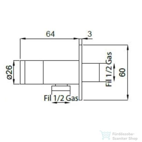 Bugnatese WELLNESS kézizuhany tartó, gégecső csatlakozóval, króm 19780CR