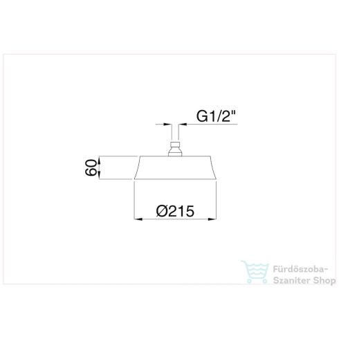 Bugnatese ACCESSORI Zuhanyfej VINTAGE 21,5 cm átmérővel króm színben 19846