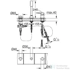 Grohe Lineare kádperemre építhető csaptelep, króm 19965001