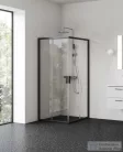 Ravak BLIX II NBLRV2 80x80 cm-es tolóajtós zuhanykabin, transparent üveg, fekete 1LM40300Z1
