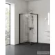 Ravak BLIX II NBLRV2 80x80 cm-es tolóajtós zuhanykabin, transparent üveg, fekete 1LM40300Z1