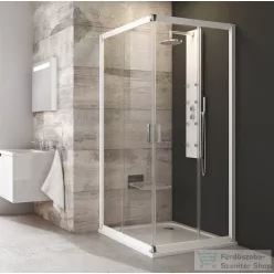   Ravak BLIX BLRV2-90 90x90 cm-es sarokbelépős zuhanykabin,Fehér+transparent 1LV70100Z1
