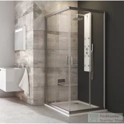   Ravak BLIX BLRV2-90 90x90 cm-es sarokbelépős zuhanykabin,Szatén+transparent 1LV70U00Z1