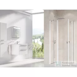   Ravak CHROME CRV2+CRV2 80x100 cm-es nyílóajtós,sarokbelépős zuhanykabin,fehér/transparent 1QV40100Z1SET80100