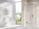 Ravak CHROME CRV1+CPS 80x80 cm-es nyílóajtós,zuhanykabin oldalfallal,fehér/transparent 1QV40101Z1SET80CPS80