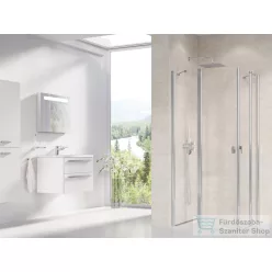   Ravak CHROME CRV2+CRV2 80x120 cm-es nyílóajtós,sarokbelépős zuhanykabin,króm/transparent 1QV40C00Z1SET80120