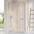 Ravak CHROME CRV1-80 80 cm-es nyíló zuhanyajtó (csak az egyik oldal),Szatén+transparent 1QV40U01Z1