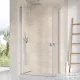 Ravak CHROME CRV1-80 80 cm-es nyíló zuhanyajtó (csak az egyik oldal),Szatén+transparent 1QV40U01Z1