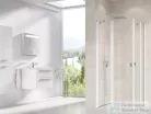 Ravak CHROME CRV2+CRV2 90x110 cm-es nyílóajtós,sarokbelépős zuhanykabin,fehér/transparent 1QV70100Z1SET90110