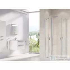   Ravak CHROME CRV2+CRV2 90x110 cm-es nyílóajtós,sarokbelépős zuhanykabin,króm/transparent 1QV70C00Z1SET90110