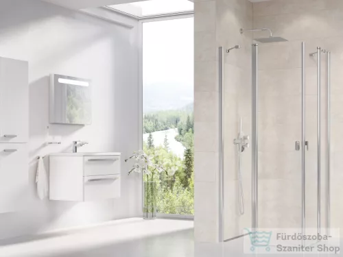 Ravak CHROME CRV2+CRV2 90x120 cm-es nyílóajtós,sarokbelépős zuhanykabin,króm/transparent 1QV70C00Z1SET90120