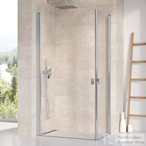 Ravak CHROME CRV1-90 90 cm-es nyíló zuhanyajtó (csak az egyik oldal),Fényes alumínium+transparent 1QV70C01Z1