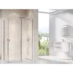   Ravak CHROME CRV1+CRV2 90x110 cm-es nyílóajtós,sarokbelépős zuhanykabin,króm/transparent 1QV70C01Z1SET90CRV2110