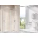 Ravak CHROME CRV1+CRV2 90x80 cm-es nyílóajtós,sarokbelépős zuhanykabin,szatén/transparent 1QV70U01Z1SET90CRV280