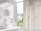 Ravak CHROME CRV2+CRV2 100x120 cm-es nyílóajtós,sarokbelépős zuhanykabin,fehér/transparent 1QVA0100Z1SET100120