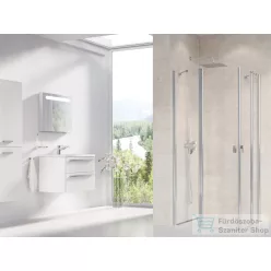   Ravak CHROME CRV2+CRV2 100x120 cm-es nyílóajtós,sarokbelépős zuhanykabin,króm/transparent 1QVA0C00Z1SET100120