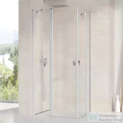   Ravak CHROME CRV2-100 100 cm-es nyíló zuhanyajtó fix résszel (csak az egyik oldal),Szatén+transparent 1QVA0U00Z1