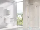 Ravak CHROME CRV2+CRV2 100x110 cm-es nyílóajtós,sarokbelépős zuhanykabin,szatén/transparent 1QVA0U00Z1SET100110