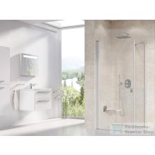   Ravak CHROME CRV1+CPS 100x100 cm-es nyílóajtós,zuhanykabin oldalfallal,szatén/transparent 1QVA0U01Z1SET100CPS100