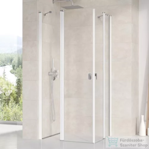 Ravak CHROME CRV2-110 110 cm-es nyíló zuhanyajtó (csak az egyik oldal),Fehér+transparent 1QVD0100Z1